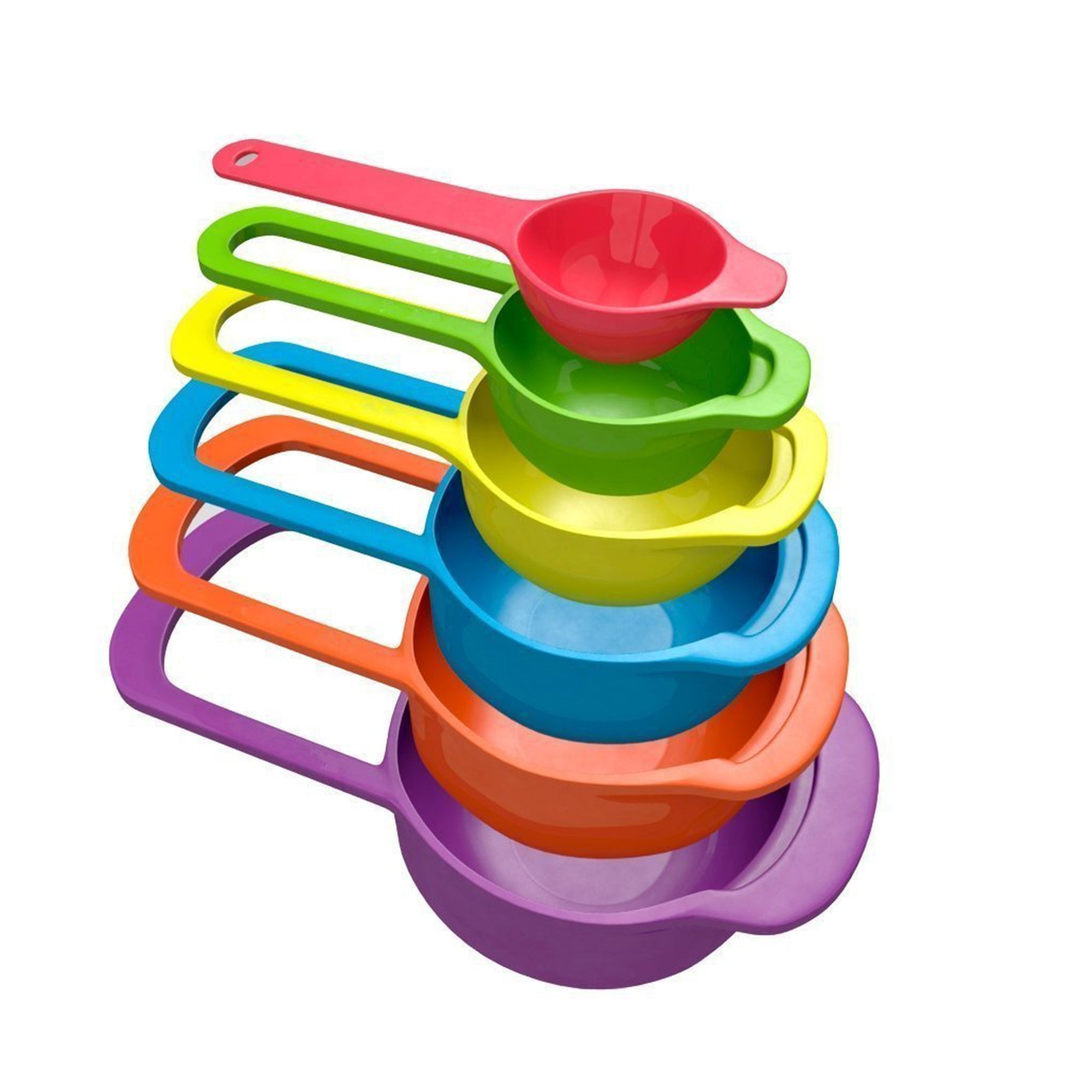 Set of 6 plastic measuring spoons in different sizes Set of 6 plastic measuring spoons in different sizes